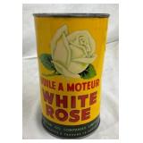 1PINT WHITE ROSE MOTOR OIL CAN