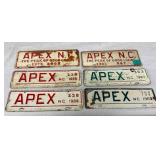 APEX CITY TAGS 1960