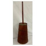 PRIM. WOODEN BARREL CHURN