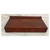 WOODEN TOOL CHEST W/ MONKEY WRENCHES