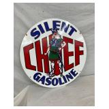 SSP 30" SILENT CHIEF GASOLINE SIGN