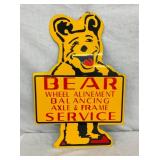 SS METAL DIECUT BEAR ALINEMENT SIGN