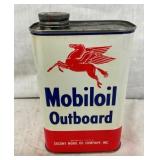 QT MOBILOIL OUTBOARD CAN W/ PEGASUS