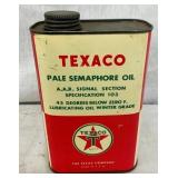 QT TEXACO PALE SEMAPHORE CAN