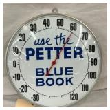 12" PETTER BLUE BOOK THERMOMETER