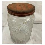 10"OLD JUDGE JAR W/ ORIG. LID