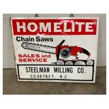 SS EMB. HOMELITE CHAIN SAW DEALER SIGN