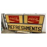 EMB. LEXAN COKE REFRESHMENT SIGN