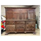 2PC. COUNTRY STORE CUPBOARD