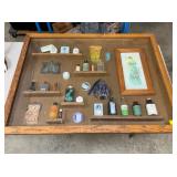SHOWCASE W/ VINTAGE ITEMS