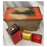 Lot# 445 - Metal Ammunition Box with Fed