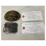 Lot# 523 - Set of Two Belt Buckles: NRA 