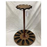Lot# 531 - Walnut 12-Gun Rotary Gun Rack