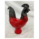CHARLIE MOORE RED GLAZE POTTERY CHICKEN
