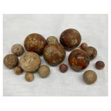 EARLY POTTERY CLAY MARBLES