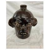 8" MATT HEWELL POTTERY FACE JUG