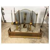 BRASS FIREPLACE SETS