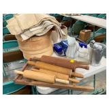 WOODEN ROLLING PINS, KITCHEN WARE