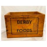 WOODEN DERBY FOODS BOX 13X9