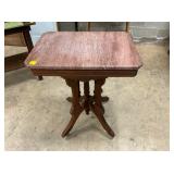 CHOC. MARBLE TOP EASTLAKE TABLE