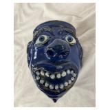 8" ALBERT HODGE POTTERY FACE WALL POCKET