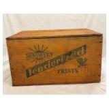 WOODEN SUNSWEET FRUITS BOX 17X10