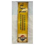 1963 SAY PEPSI PLEASE THERMOMETER 