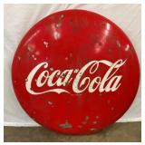 48IN. PORC. COCA-COLA BUTTON