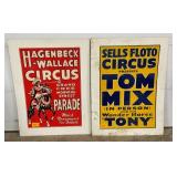 HAGENBECK AND TOM MIX CIRCUS POSTERS