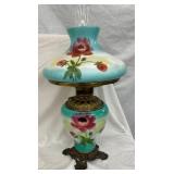 HANDPAINTED PARLOR LAMP