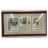 SELLERS/HOOSIERS CABINET FRAMED ADV. 