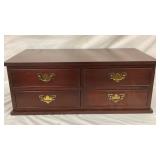 4 DRAWER MAH. JEWELERS/FLATWARE CHEST 
