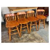 MATCHING SET OF 4 REVOLVING CHAIRS 