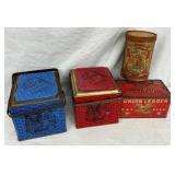 TIGER, UNION LEADER, YANKEE TOBACCO TINS