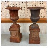 SMALL CAST IRON PLANTERS 