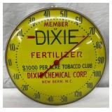 10IN. Dixie Chemical Corp Advertising Thermometer, New Bern, N.C.