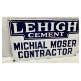 Lehigh Cement Heavy Porcelain Sign, 20 x 12 Inches