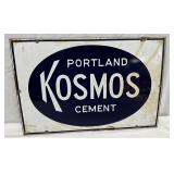 18 x 12 Portland Kosmos Cement Porcelain Enamel Sign