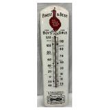 Porcelain Advertising Thermometer for Red Goose Shoes by International Shoe Co.