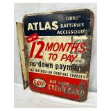 14 x 18 Atlas Esso Flange Credit Card Advertising Sign