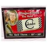 Early Embossed Tin Advertising Sign for Calotabs, 21 1/2″ x 15″