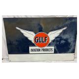 70 x 45 1/2-Inch Gulf Aviation Products Metal Advertising Sign