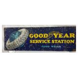 72 x 24 Porcelain Goodyear Service Station Sign