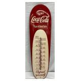 8 x 30-Inch Coca-Cola Cigar Thermometer with Drink Advertising Design