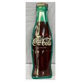 1923 Coca-Cola Convex Metal Bottle Sign, 10 1/2 x 35 1/2 Inches