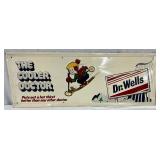 Dr. Wells Self-Framed Tin Advertising Sign, 31 x 11 1/2 Inches