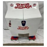 34-Inch Wide Restored Pepsi Double Dot Embossed ‘Gull Wing’ Door Chest