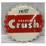 18-Inch Embossed Orange Crush Cola Advertising Sign