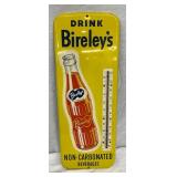 Birley’s Non-Carbonated Beverages Advertising Thermometer Sign, 10×26 Inches