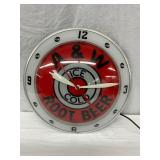 Original A&W Root Beer Double Bubble Advertising Clock